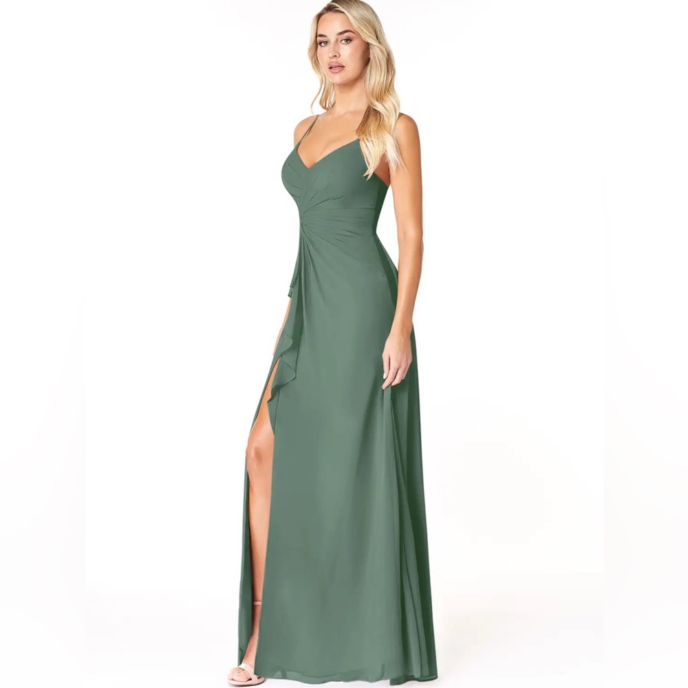 Azazie Emerald Dress - Color Eucalyptus